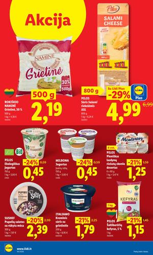 LIDL maisto akcijų leidinys nuo rugpjūčio 17 d.