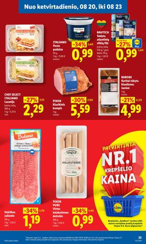 LIDL maisto akcijų leidinys nuo rugpjūčio 17 d.