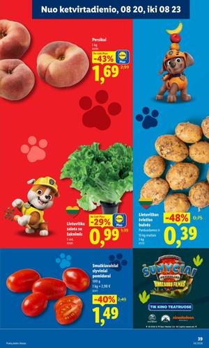 LIDL maisto akcijų leidinys nuo rugpjūčio 17 d.