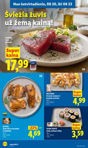 LIDL maisto akcijų leidinys nuo rugpjūčio 17 d.