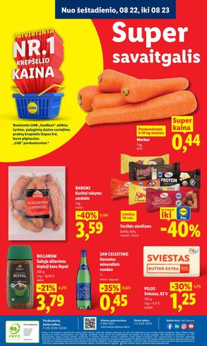 LIDL maisto akcijų leidinys nuo rugpjūčio 17 d.