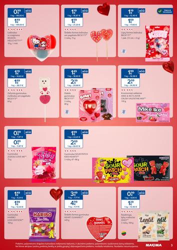 MAXIMA akcijų leidinys "VALENTINO MĖNUO" nuo sausio 22 d.