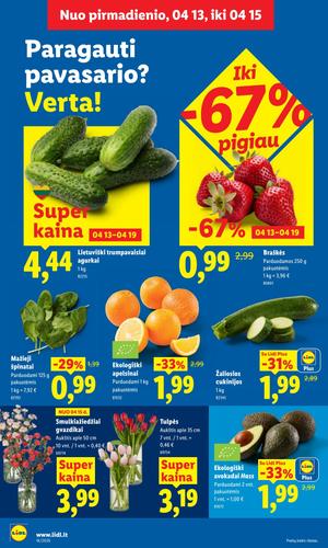 LIDL maisto akcijų leidinys nuo balandžio 13 d.