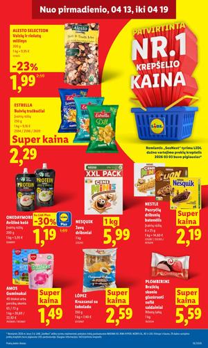LIDL maisto akcijų leidinys nuo balandžio 13 d.