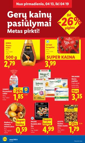 LIDL maisto akcijų leidinys nuo balandžio 13 d.
