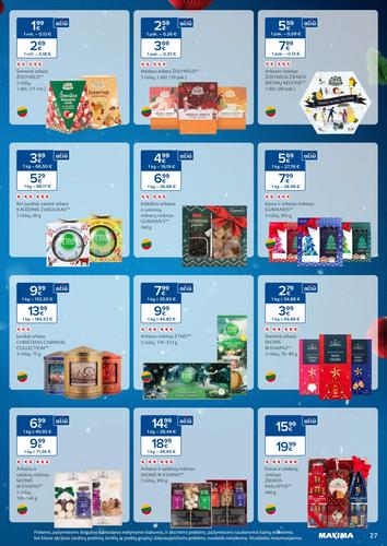 MAXIMA akcijų leidinys "Daugiau laiko Kalėdoms" nuo lapkričio 25 d.