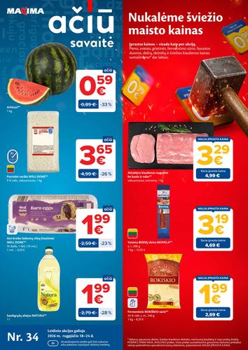 MAXIMA akcijų leidinys Nr. 34 nuo rugpjūčio 18 d.