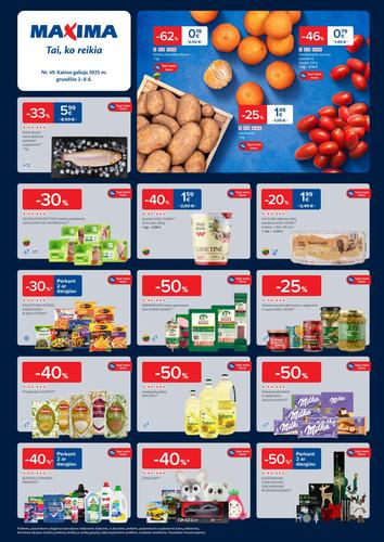 MAXIMA akcijų leidinys Nr. 49 nuo gruodžio 2 d.