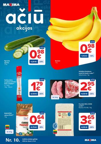 MAXIMA akcijų leidinys "AČIŪ akcijų  Nr. 10" nuo kovo 3 d.