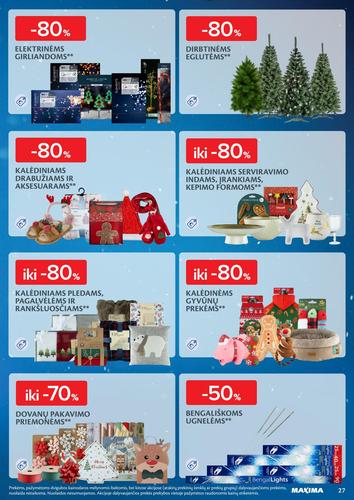 MAXIMA akcijų leidinys "Daugiau laiko Kalėdoms" nuo gruodžio 16 d.