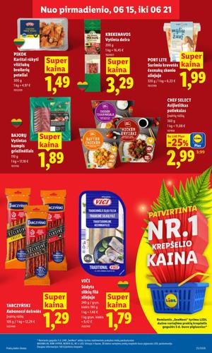 LIDL maisto akcijų leidinys nuo birželio 15 d.