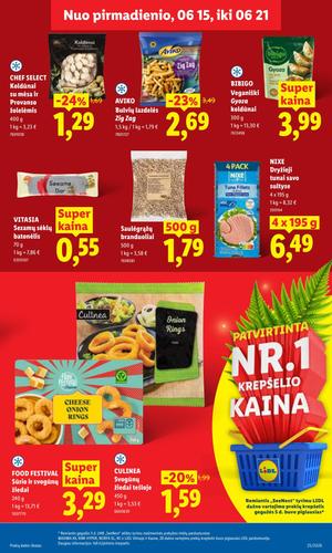 LIDL maisto akcijų leidinys nuo birželio 15 d.