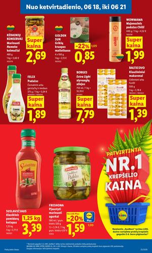 LIDL maisto akcijų leidinys nuo birželio 15 d.