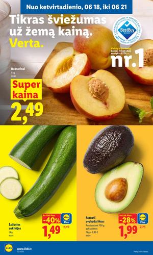 LIDL maisto akcijų leidinys nuo birželio 15 d.