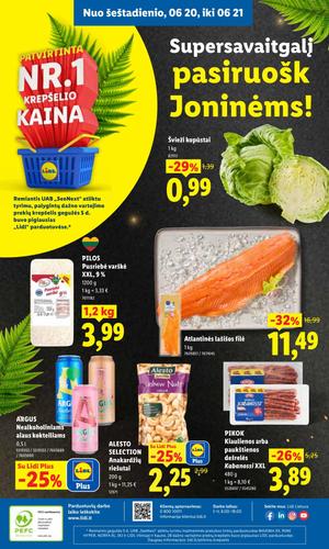 LIDL maisto akcijų leidinys nuo birželio 15 d.