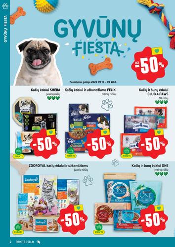 IKI akcijų leidinys "Gyvūnų fiesta" nuo rugsėjo 15 d.