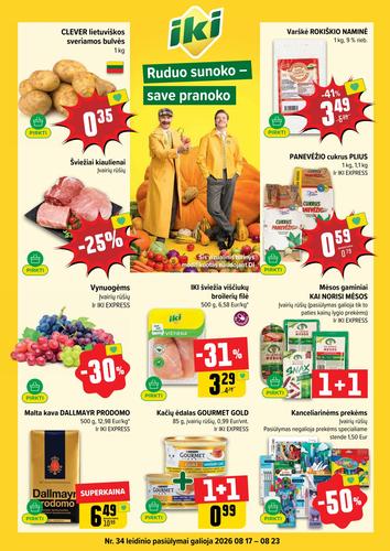 IKI akcijų leidinys Nr. 34 nuo rugpjūčio 17 d.