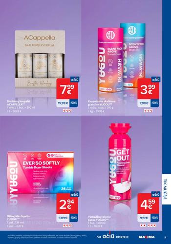 MAXIMA akcijų leidinys "Švaros mugė" nuo kovo 5 d.