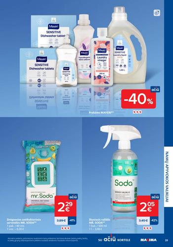 MAXIMA akcijų leidinys "Švaros mugė" nuo kovo 5 d.