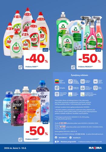 MAXIMA akcijų leidinys "Švaros mugė" nuo kovo 5 d.