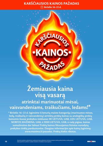 MAXIMA akcijų leidinys Nr. 25 nuo birželio 16 d.