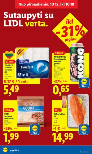 LIDL maisto akcijų leidinys nuo spalio 12 d.