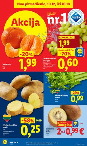 LIDL maisto akcijų leidinys nuo spalio 12 d.