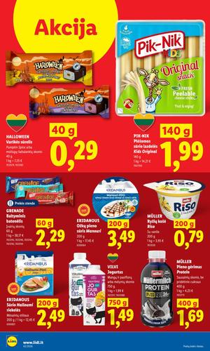 LIDL maisto akcijų leidinys nuo spalio 12 d.