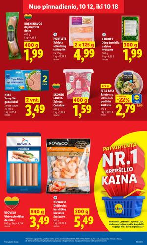 LIDL maisto akcijų leidinys nuo spalio 12 d.
