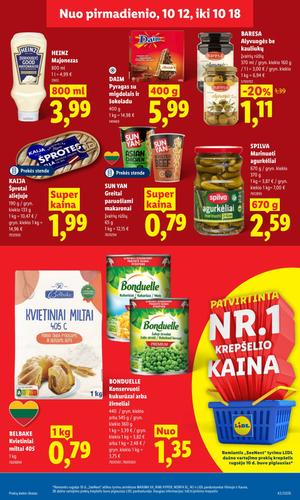 LIDL maisto akcijų leidinys nuo spalio 12 d.