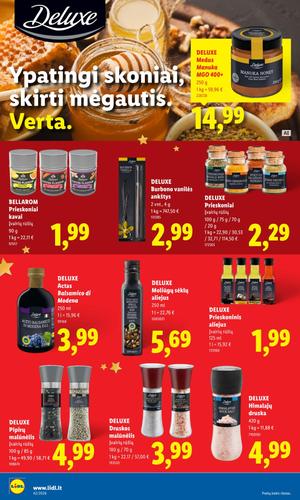 LIDL maisto akcijų leidinys nuo spalio 12 d.