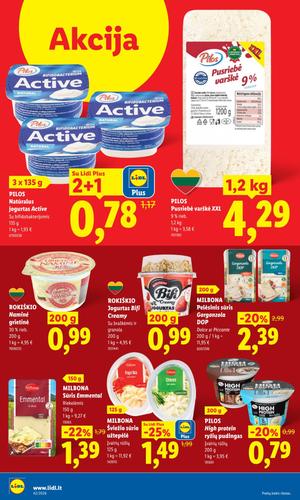 LIDL maisto akcijų leidinys nuo spalio 12 d.