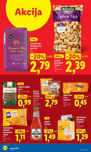 LIDL maisto akcijų leidinys nuo spalio 12 d.