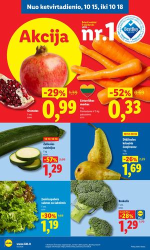 LIDL maisto akcijų leidinys nuo spalio 12 d.