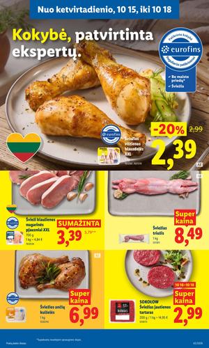 LIDL maisto akcijų leidinys nuo spalio 12 d.