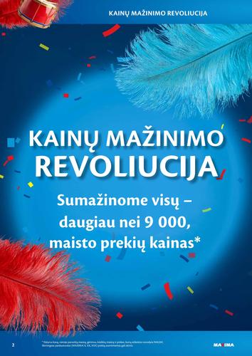 MAXIMA akcijų leidinys "Kainų mažinimo revoliucija" nuo kovo 3 d.