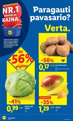 LIDL maisto akcijų leidinys nuo balandžio 6 d.