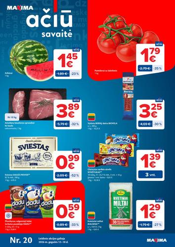 MAXIMA akcijų leidinys "AČIŪ savaitinis  Nr. 20" nuo gegužės 12 d.