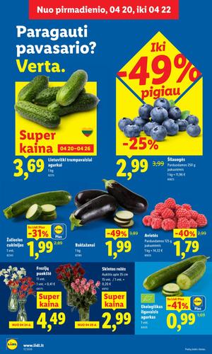 LIDL maisto akcijų leidinys nuo balandžio 20 d.