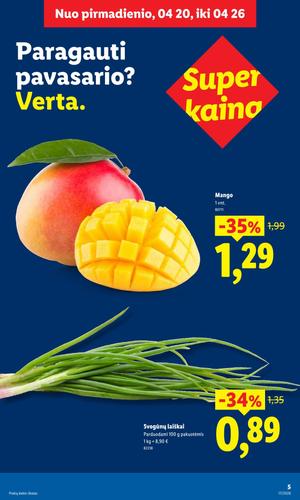 LIDL maisto akcijų leidinys nuo balandžio 20 d.