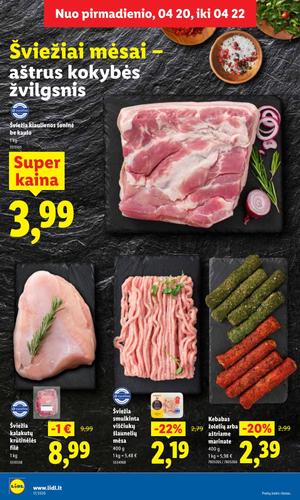 LIDL maisto akcijų leidinys nuo balandžio 20 d.