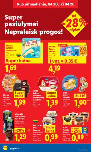 LIDL maisto akcijų leidinys nuo balandžio 20 d.