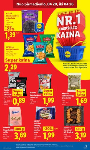 LIDL maisto akcijų leidinys nuo balandžio 20 d.