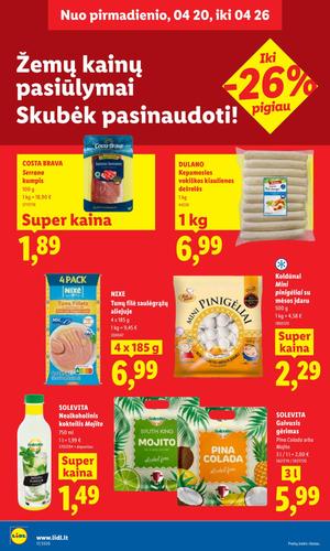 LIDL maisto akcijų leidinys nuo balandžio 20 d.