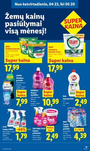 LIDL maisto akcijų leidinys nuo balandžio 20 d.