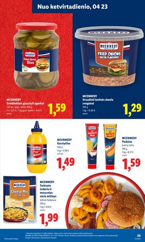 LIDL maisto akcijų leidinys nuo balandžio 20 d.
