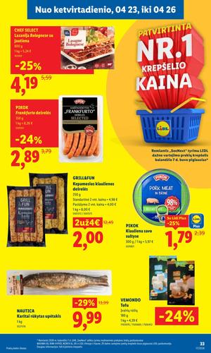 LIDL maisto akcijų leidinys nuo balandžio 20 d.