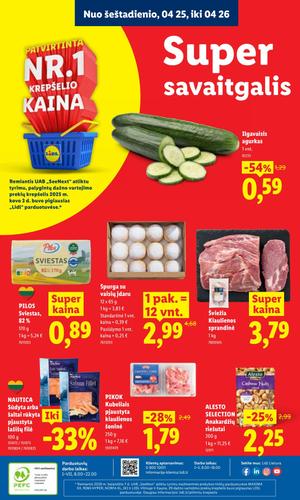 LIDL maisto akcijų leidinys nuo balandžio 20 d.
