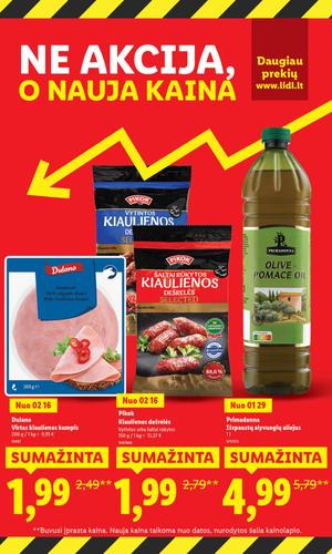 LIDL maisto akcijų leidinys nuo vasario 16 d.