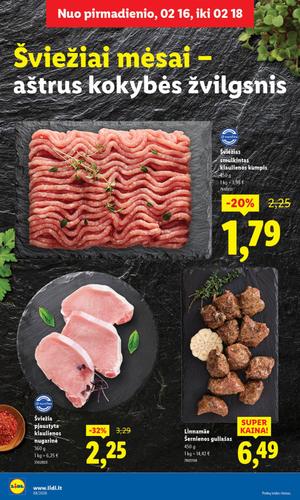 LIDL maisto akcijų leidinys nuo vasario 16 d.